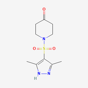 molecular formula C10H15N3O3S B2712281 1-[(3,5-dimethyl-1H-pyrazol-4-yl)sulfonyl]piperidin-4-one CAS No. 926207-71-8