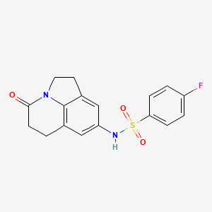 4-fluoro-N-(4-oxo-2,4,5,6-tetrahydro-1H-pyrrolo[3,2,1-ij]quinolin-8-yl)benzenesulfonamide