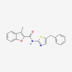 molecular formula C20H16N2O2S B2712292 N-(5-benzyl-1,3-thiazol-2-yl)-3-methyl-1-benzofuran-2-carboxamide CAS No. 892709-71-6