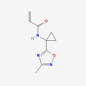 molecular formula C9H11N3O2 B2712345 N-[1-(3-Methyl-1,2,4-oxadiazol-5-yl)cyclopropyl]prop-2-enamide CAS No. 2411307-31-6
