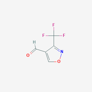 molecular formula C5H2F3NO2 B2712347 3-(Trifluoromethyl)-1,2-oxazole-4-carbaldehyde CAS No. 1537457-44-5
