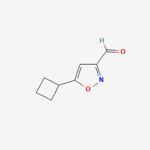 molecular formula C8H9NO2 B2712350 5-Cyclobutyl-isoxazole-3-carbaldehyde CAS No. 1896508-24-9
