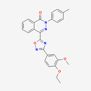 molecular formula C26H22N4O4 B2712351 4-[3-(4-乙氧基-3-甲氧基苯基)-1,2,4-噁二唑-5-基]-2-(4-甲基苯基)邻苯二酮 CAS No. 1291862-07-1