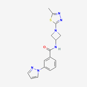 N-[1-(5-Methyl-1,3,4-thiadiazol-2-yl)azetidin-3-yl]-3-pyrazol-1-ylbenzamide
