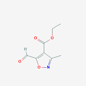 molecular formula C8H9NO4 B2712424 Ethyl 5-formyl-3-methylisoxazole-4-carboxylate CAS No. 129663-12-3