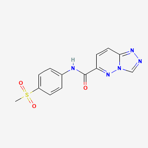 molecular formula C13H11N5O3S B2712431 N-(4-methanesulfonylphenyl)-[1,2,4]triazolo[4,3-b]pyridazine-6-carboxamide CAS No. 2415466-59-8