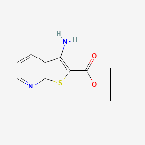 molecular formula C12H14N2O2S B2712439 Tert-butyl 3-aminothieno[2,3-b]pyridine-2-carboxylate CAS No. 2248379-55-5