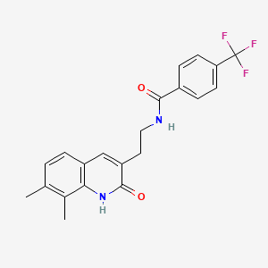 N-(2-(7,8-dimethyl-2-oxo-1,2-dihydroquinolin-3-yl)ethyl)-4-(trifluoromethyl)benzamide