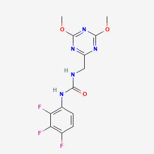 1-((4,6-Dimethoxy-1,3,5-triazin-2-yl)methyl)-3-(2,3,4-trifluorophenyl)urea