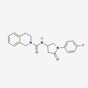 N-(1-(4-fluorophenyl)-5-oxopyrrolidin-3-yl)-3,4-dihydroisoquinoline-2(1H)-carboxamide
