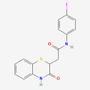 molecular formula C16H13IN2O2S B2712473 N-(4-iodophenyl)-2-(3-oxo-3,4-dihydro-2H-1,4-benzothiazin-2-yl)acetamide CAS No. 303033-69-4