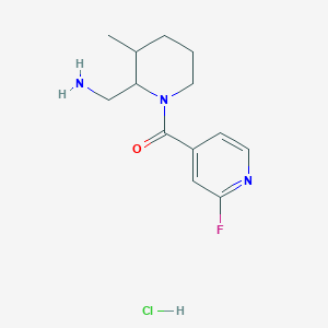 [1-(2-Fluoropyridine-4-carbonyl)-3-methylpiperidin-2-yl]methanamine hydrochloride