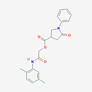 molecular formula C21H22N2O4 B271252 2-(2,5-Dimethylanilino)-2-oxoethyl 5-oxo-1-phenyl-3-pyrrolidinecarboxylate 