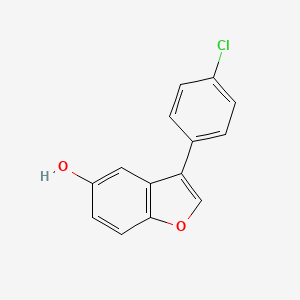 molecular formula C14H9ClO2 B2712536 3-(4-Chlorophenyl)-1-benzofuran-5-ol CAS No. 1189144-63-5