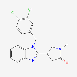 4-{1-[(3,4-Dichlorophenyl)methyl]benzimidazol-2-yl}-1-methylpyrrolidin-2-one