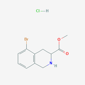 molecular formula C11H13BrClNO2 B2712594 Methyl 5-bromo-1,2,3,4-tetrahydroisoquinoline-3-carboxylate hydrochloride CAS No. 1219210-17-9
