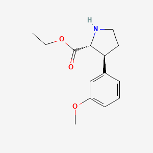 B2712610 Ethyl (2R,3S)-3-(3-methoxyphenyl)pyrrolidine-2-carboxylate CAS No. 2248295-57-8