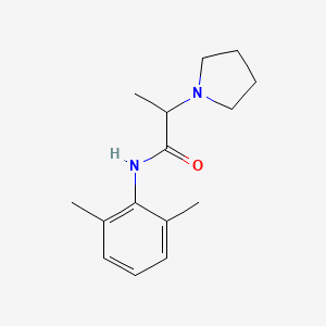 molecular formula C15H22N2O B2712615 N1-(2,6-dimethylphenyl)-2-tetrahydro-1H-1-pyrrolylpropanamide CAS No. 36292-30-5