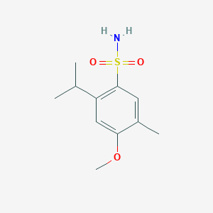 molecular formula C11H17NO3S B2712633 2-Isopropyl-4-methoxy-5-methylbenzenesulfonamide CAS No. 1504951-37-4