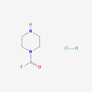 molecular formula C5H10ClFN2O B2712638 piperazine-1-carbonylfluoridehydrochloride CAS No. 2411239-01-3