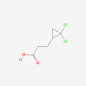 molecular formula C6H8Cl2O2 B2712654 3-(2,2-Dichlorocyclopropyl)propanoic acid CAS No. 87837-43-2