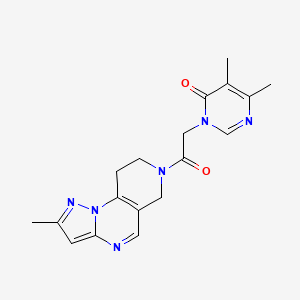 5,6-Dimethyl-3-[2-(4-methyl-2,3,7,11-tetrazatricyclo[7.4.0.02,6]trideca-1(9),3,5,7-tetraen-11-yl)-2-oxoethyl]pyrimidin-4-one