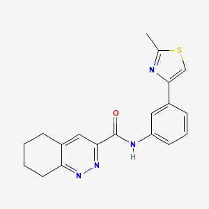 molecular formula C19H18N4OS B2712672 N-[3-(2-Methyl-1,3-thiazol-4-yl)phenyl]-5,6,7,8-tetrahydrocinnoline-3-carboxamide CAS No. 2415539-42-1
