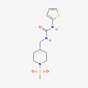 1-((1-(Methylsulfonyl)piperidin-4-yl)methyl)-3-(thiophen-2-yl)urea