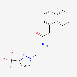 2-(naphthalen-1-yl)-N-(2-(3-(trifluoromethyl)-1H-pyrazol-1-yl)ethyl)acetamide