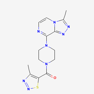 (4-Methyl-1,2,3-thiadiazol-5-yl)(4-(3-methyl-[1,2,4]triazolo[4,3-a]pyrazin-8-yl)piperazin-1-yl)methanone