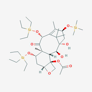 molecular formula C37H68O9Si3 B027127 2-Debenzoyl-7,10-bis[O-(triethylsilyl)]-10-deacetyl-13-O-trimethylsilyl Baccatin III CAS No. 159383-94-5