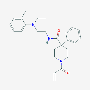 B2712748 N-[2-(N-Ethyl-2-methylanilino)ethyl]-4-phenyl-1-prop-2-enoylpiperidine-4-carboxamide CAS No. 2361875-85-4