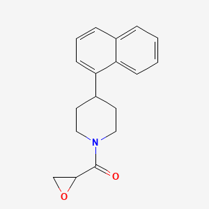 molecular formula C18H19NO2 B2712752 (4-Naphthalen-1-ylpiperidin-1-yl)-(oxiran-2-yl)methanone CAS No. 2411242-32-3