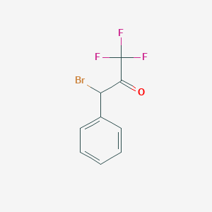 molecular formula C9H6BrF3O B2712782 3-Bromo-1,1,1-trifluoro-3-phenylpropan-2-one CAS No. 395-15-3