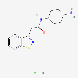molecular formula C16H22ClN3OS B2712796 N-(4-aminocyclohexyl)-2-(1,2-benzothiazol-3-yl)-N-methylacetamide hydrochloride CAS No. 2445793-50-8