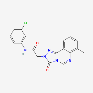molecular formula C18H14ClN5O2 B2712814 N-(3-chlorophenyl)-2-{7-methyl-3-oxo-2H,3H-[1,2,4]triazolo[4,3-c]quinazolin-2-yl}acetamide CAS No. 1206988-53-5