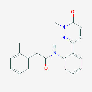 molecular formula C20H19N3O2 B2712832 N-[2-(1-methyl-6-oxo-1,6-dihydropyridazin-3-yl)phenyl]-2-(2-methylphenyl)acetamide CAS No. 1428372-55-7