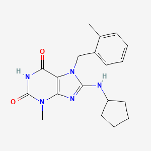 8-Cyclopentylamino-3-methyl-7-(2-methyl-benzyl)-3,7-dihydro-purine-2,6-dione