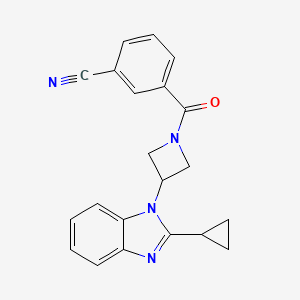 3-[3-(2-Cyclopropylbenzimidazol-1-yl)azetidine-1-carbonyl]benzonitrile