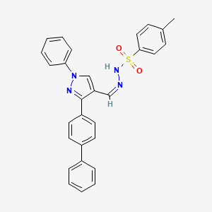 4-methyl-N-[(Z)-[1-phenyl-3-(4-phenylphenyl)pyrazol-4-yl]methylideneamino]benzenesulfonamide