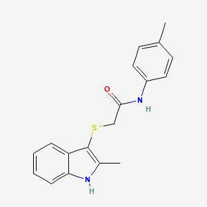 2-[(2-methyl-1H-indol-3-yl)sulfanyl]-N-(4-methylphenyl)acetamide