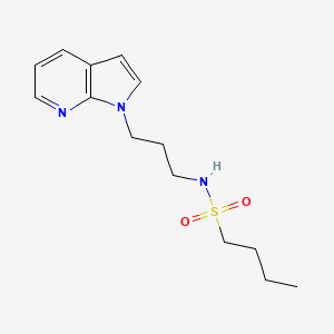 N-(3-(1H-pyrrolo[2,3-b]pyridin-1-yl)propyl)butane-1-sulfonamide