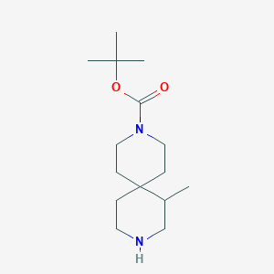 molecular formula C15H28N2O2 B2712879 tert-butyl 7-methyl-3,9-diazaspiro[5.5]undecane-3-carboxylate CAS No. 1554158-37-0