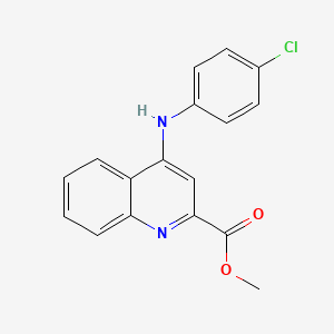 molecular formula C17H13ClN2O2 B2712882 Methyl 4-[(4-chlorophenyl)amino]quinoline-2-carboxylate CAS No. 1207049-27-1