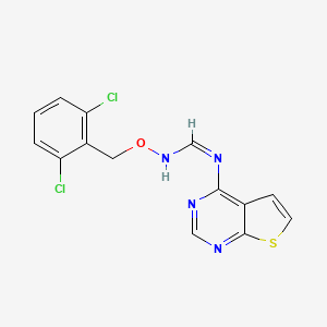 N-[(2,6-dichlorophenyl)methoxy]-N'-thieno[2,3-d]pyrimidin-4-ylmethanimidamide