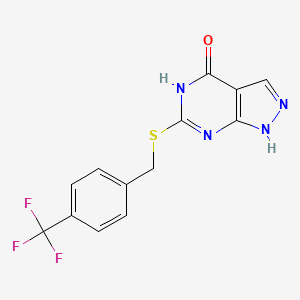 6-((4-(trifluoromethyl)benzyl)thio)-1H-pyrazolo[3,4-d]pyrimidin-4(5H)-one