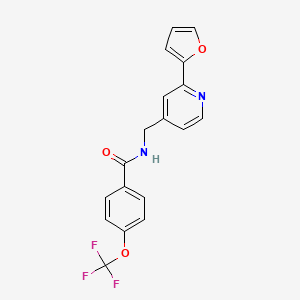 molecular formula C18H13F3N2O3 B2712903 N-{[2-(furan-2-yl)pyridin-4-yl]methyl}-4-(trifluoromethoxy)benzamide CAS No. 1904377-36-1