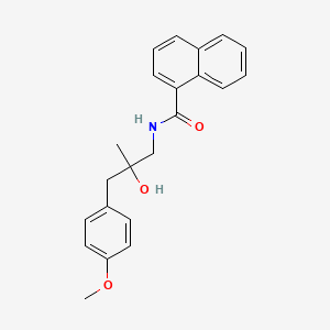 molecular formula C22H23NO3 B2712905 N-[2-hydroxy-3-(4-methoxyphenyl)-2-methylpropyl]naphthalene-1-carboxamide CAS No. 1396781-58-0