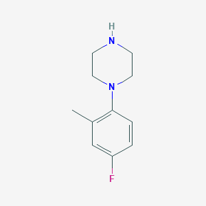 molecular formula C11H15FN2 B2712920 1-(4-Fluoro-2-methylphenyl)piperazine CAS No. 307952-16-5