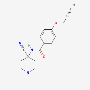 N-(4-Cyano-1-methylpiperidin-4-yl)-4-prop-2-ynoxybenzamide